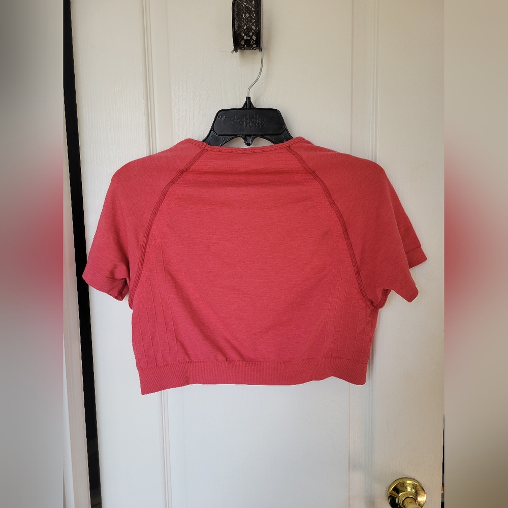 Alphalete Women's Amplify Short Sleeve Crop Top Workout Tee Red Size XXL - Picture 2 of 6
